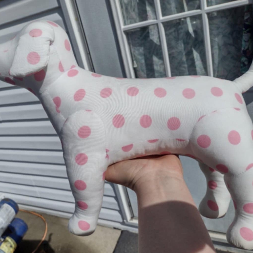 IM LOOKING TO BUY THESE Pink Polka Dot Dog Plush Toy